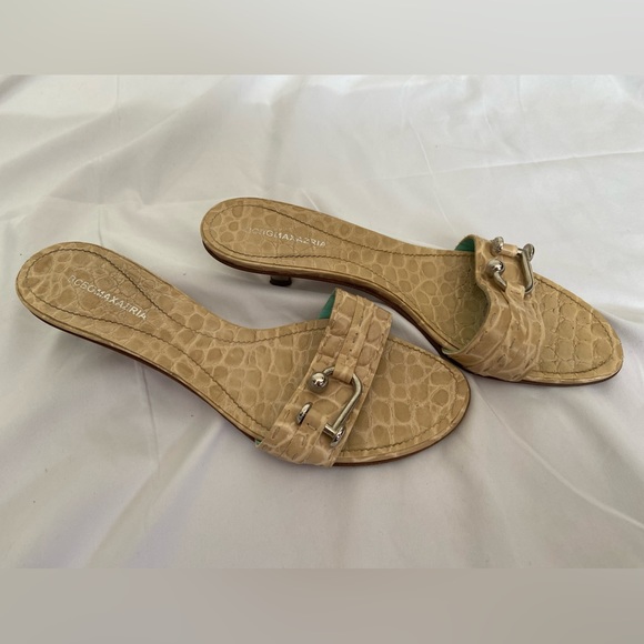 Vintage BCBGMAXAZRIA crocodile mules - Picture 1 of 6
